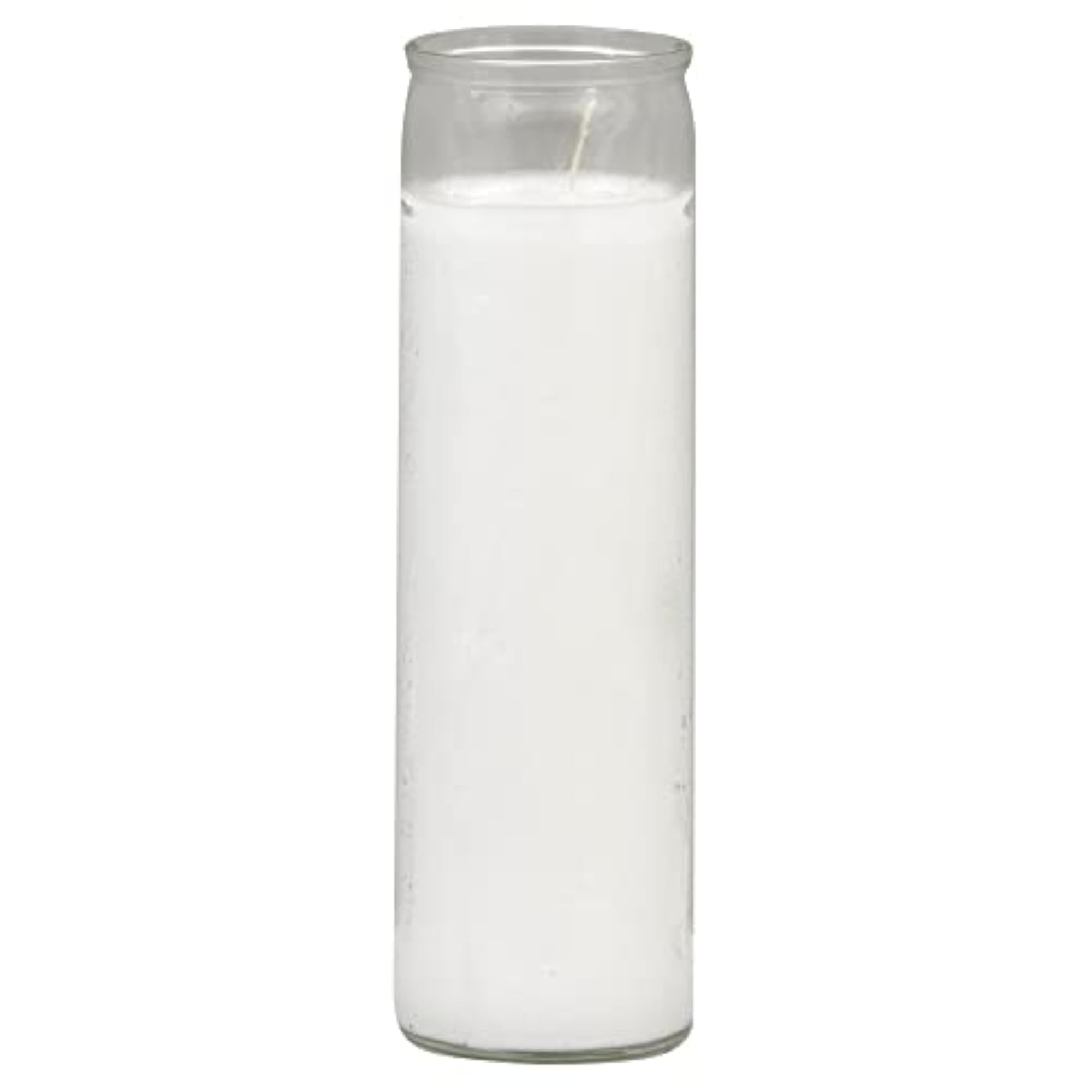 Clear Glass White Candle